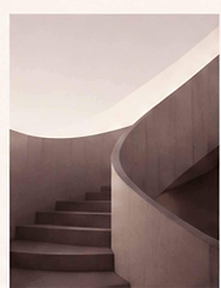 Curved architectural staircase representing direction, transition and institutional continuity